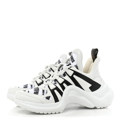 Louis Vuitton X FORNASETTI Calfskin Technical Nylon LV Archlight Sneaker 41 Black 3 of 9