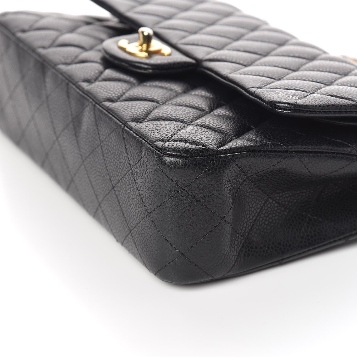 Chanel Caviar Quilted Medium Double Flap Black 6 of 10