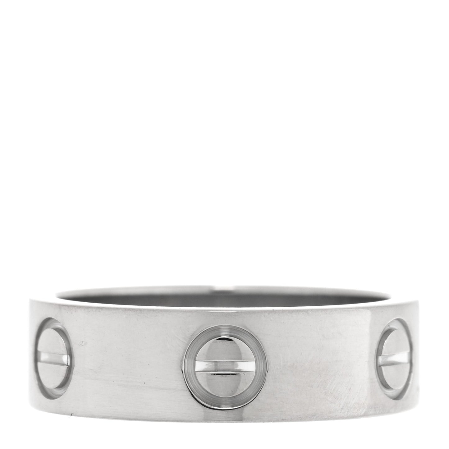 18K White Gold 5.5mm LOVE Ring 52 6