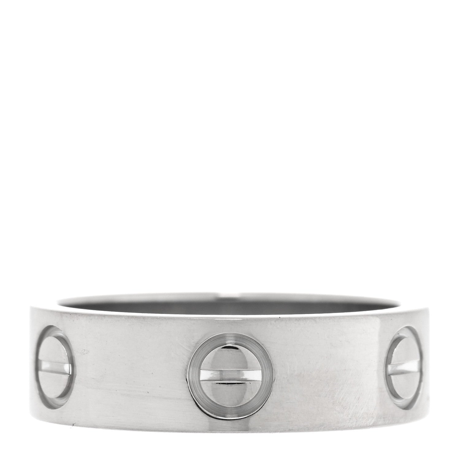 Cartier 18K White Gold 5.5mm LOVE Ring 52 6 1 of 4