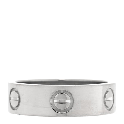 Cartier 18K White Gold 5.5mm LOVE Ring 52 6 1 of 4