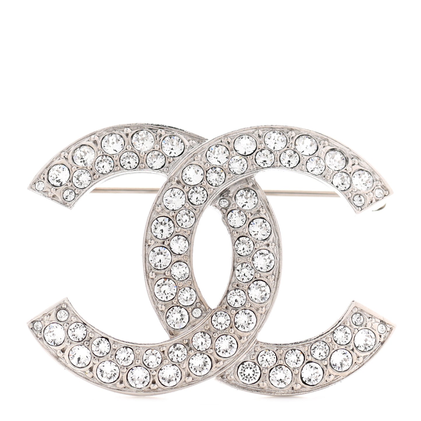 Crystal CC Brooch Silver
