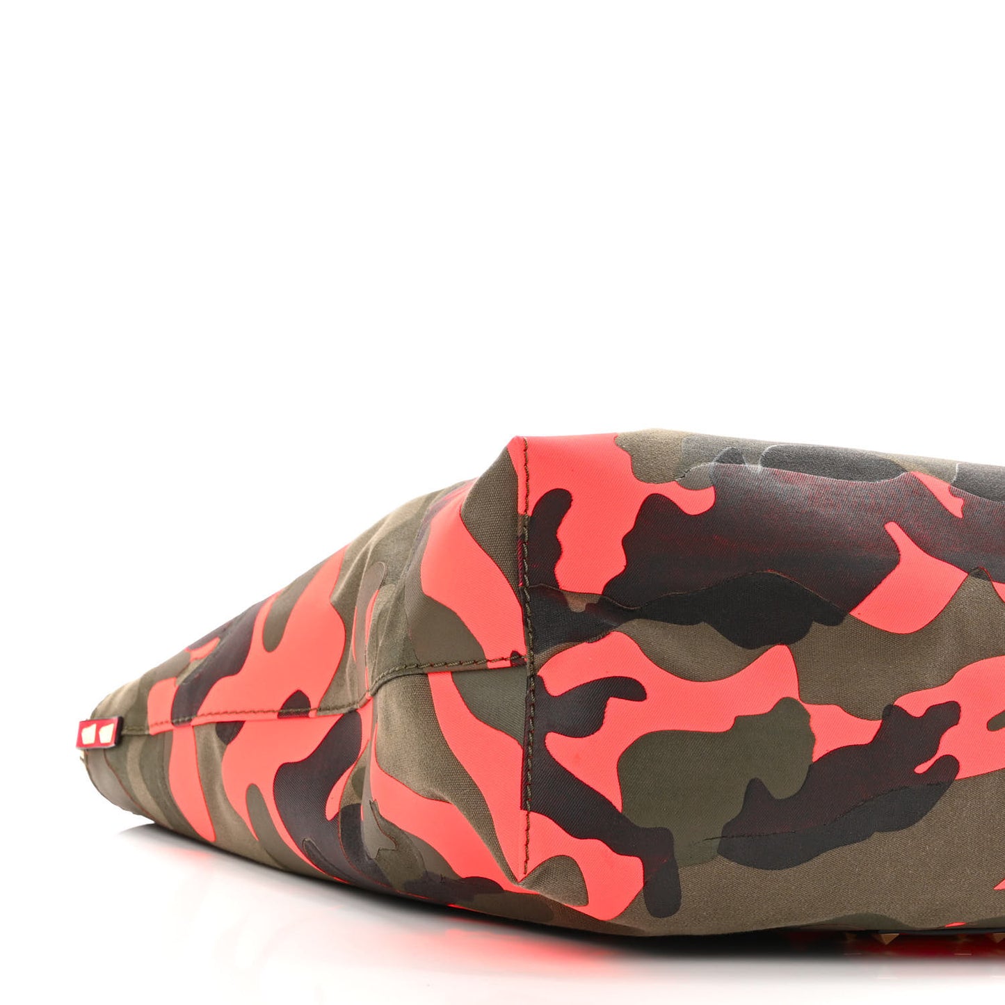 Canvas Camouflage Rockstud Reversible Tote Pink