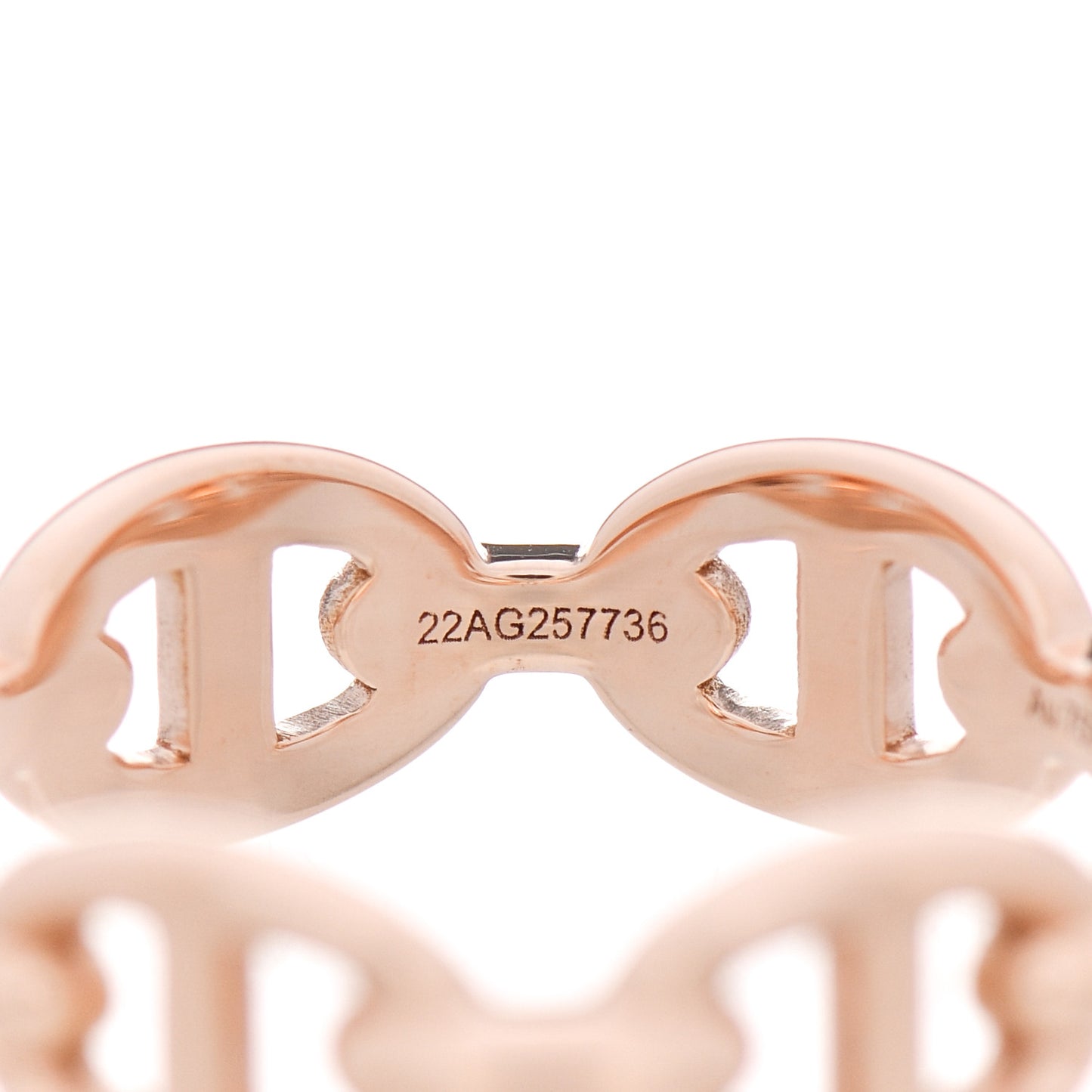 18K Rose Gold PM Chaine D'Ancre Enchainee Ring 51 5.75