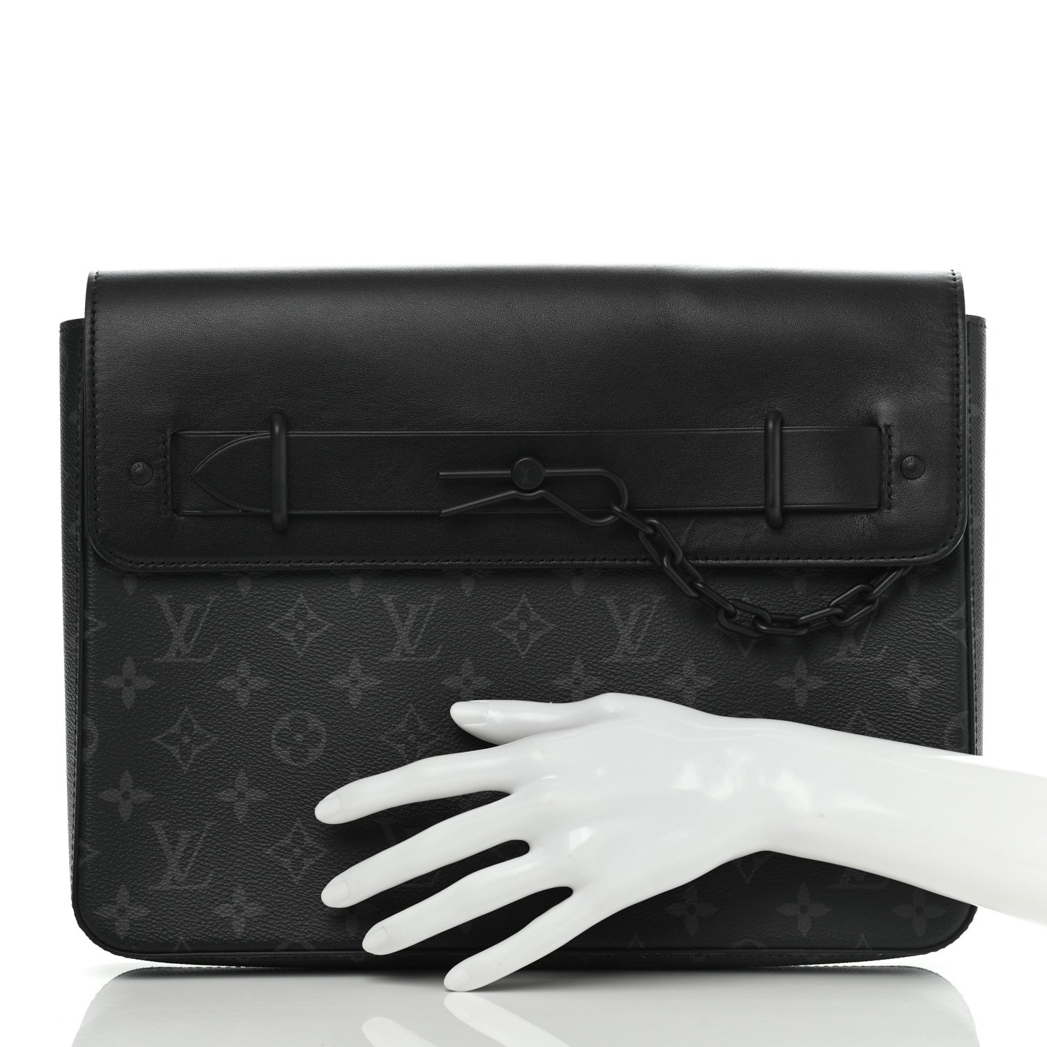 Louis Vuitton Monogram Eclipse Pochette Steamer 2 of 12