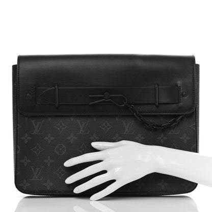 Louis Vuitton Monogram Eclipse Pochette Steamer 2 of 12