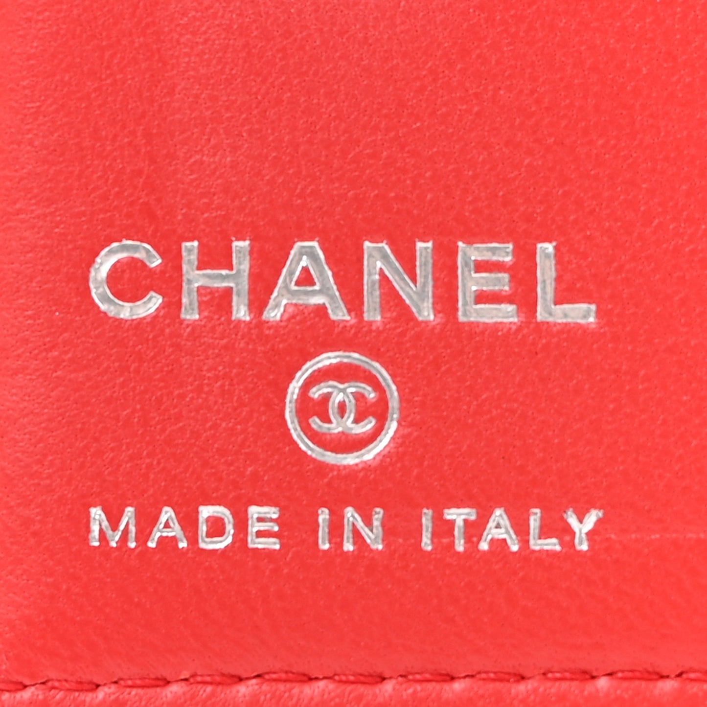 Lambskin Quilted Card Holder Wallet Red