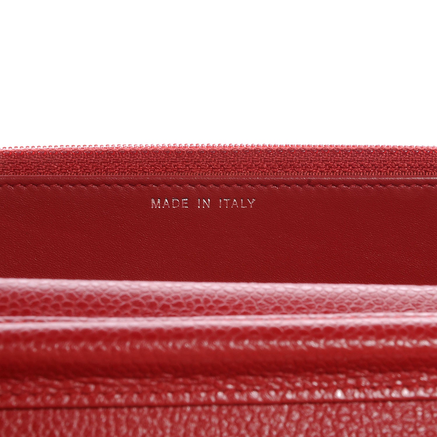 Chanel Caviar Classic Wallet on Chain WOC Red 10 of 10