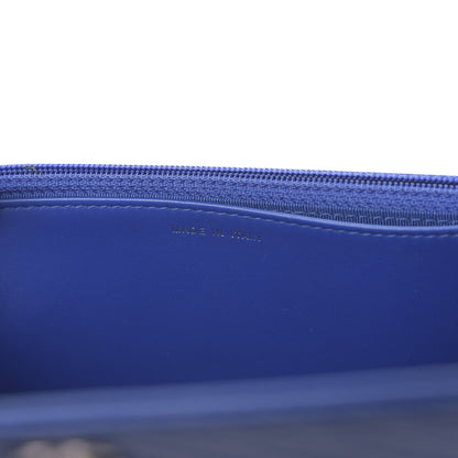 Chanel Caviar Chevron Quilted Wallet On Chain WOC Bright Blue 7 of 12