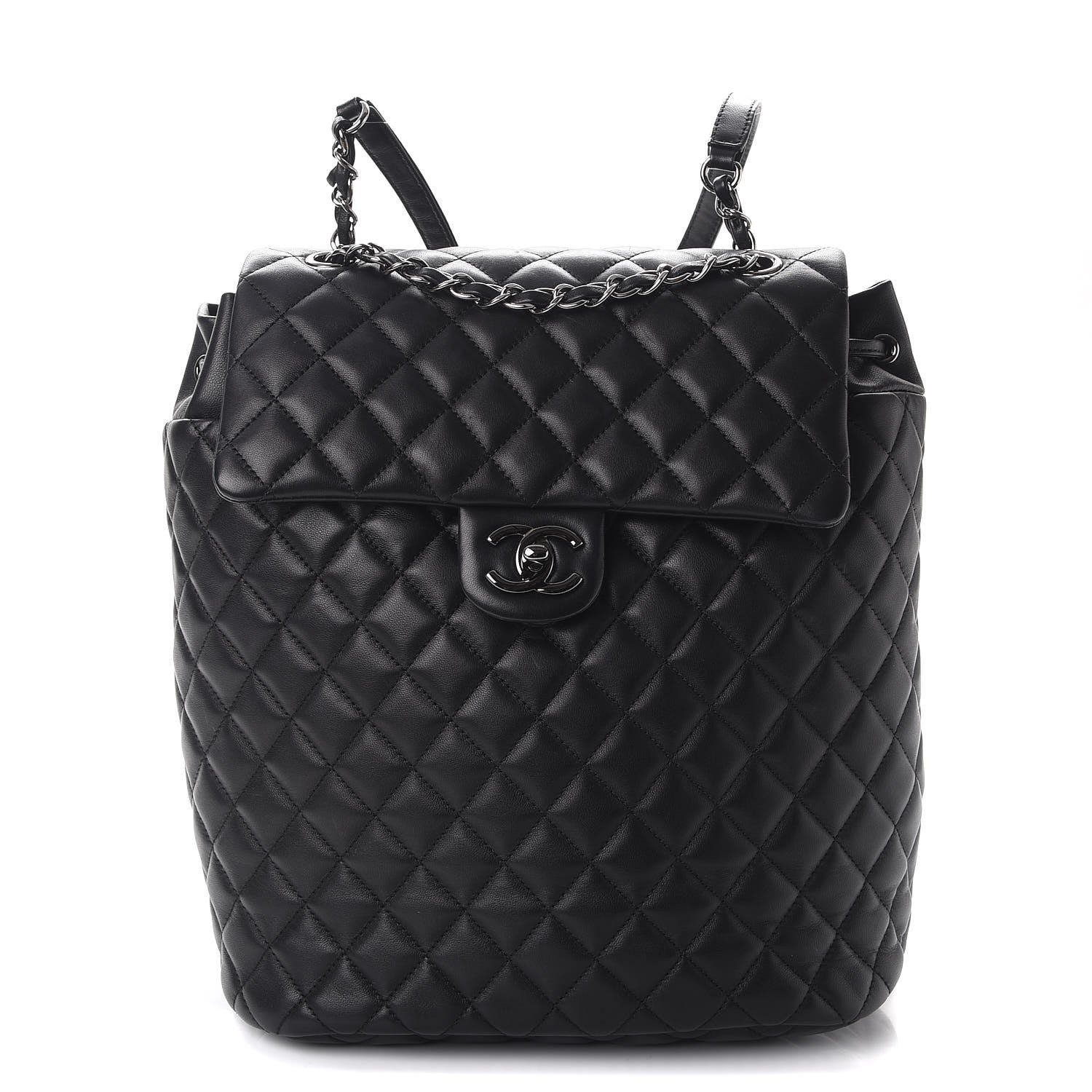 Chanel Calfskin Quilted Large Urban Spirit Backpack Black 1 of 9