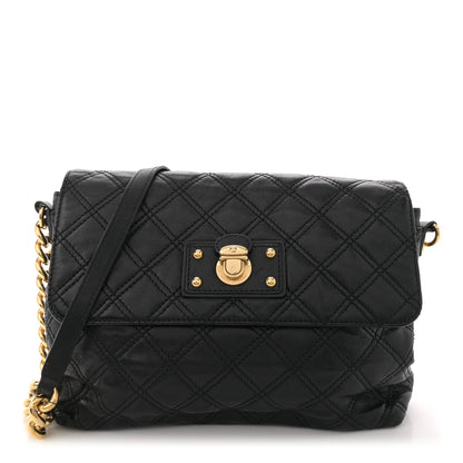 Marc Jacobs Lambskin Quilted The Large Single Flap Black 1 of 14