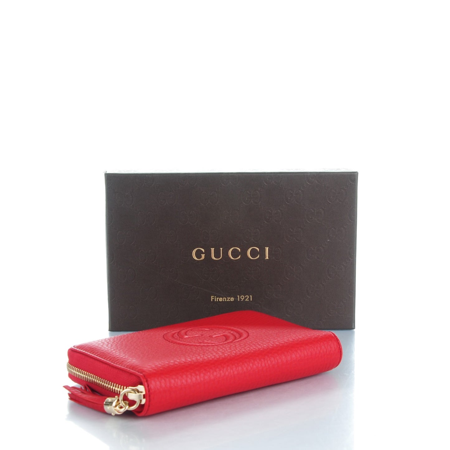 Calfskin Medium Soho Zip Around Wallet Tabasco Red