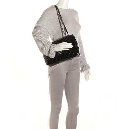 Chanel Patent Quilted Jumbo Single Flap Black 2 of 8