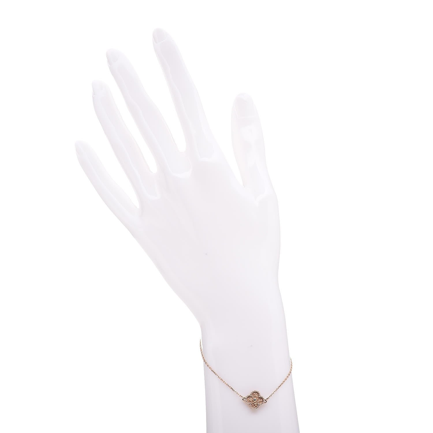 Van Cleef & Arpels 18K Rose Gold Sweet Alhambra Bracelet 2 of 8