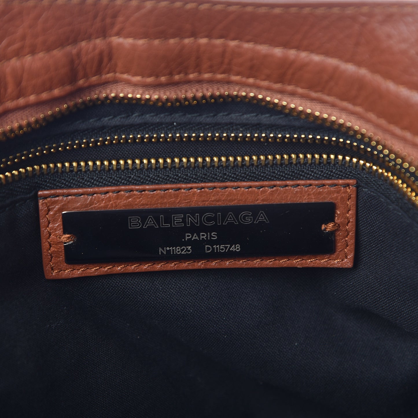 Agneau Classic Gold Hardware City Marron Cognac