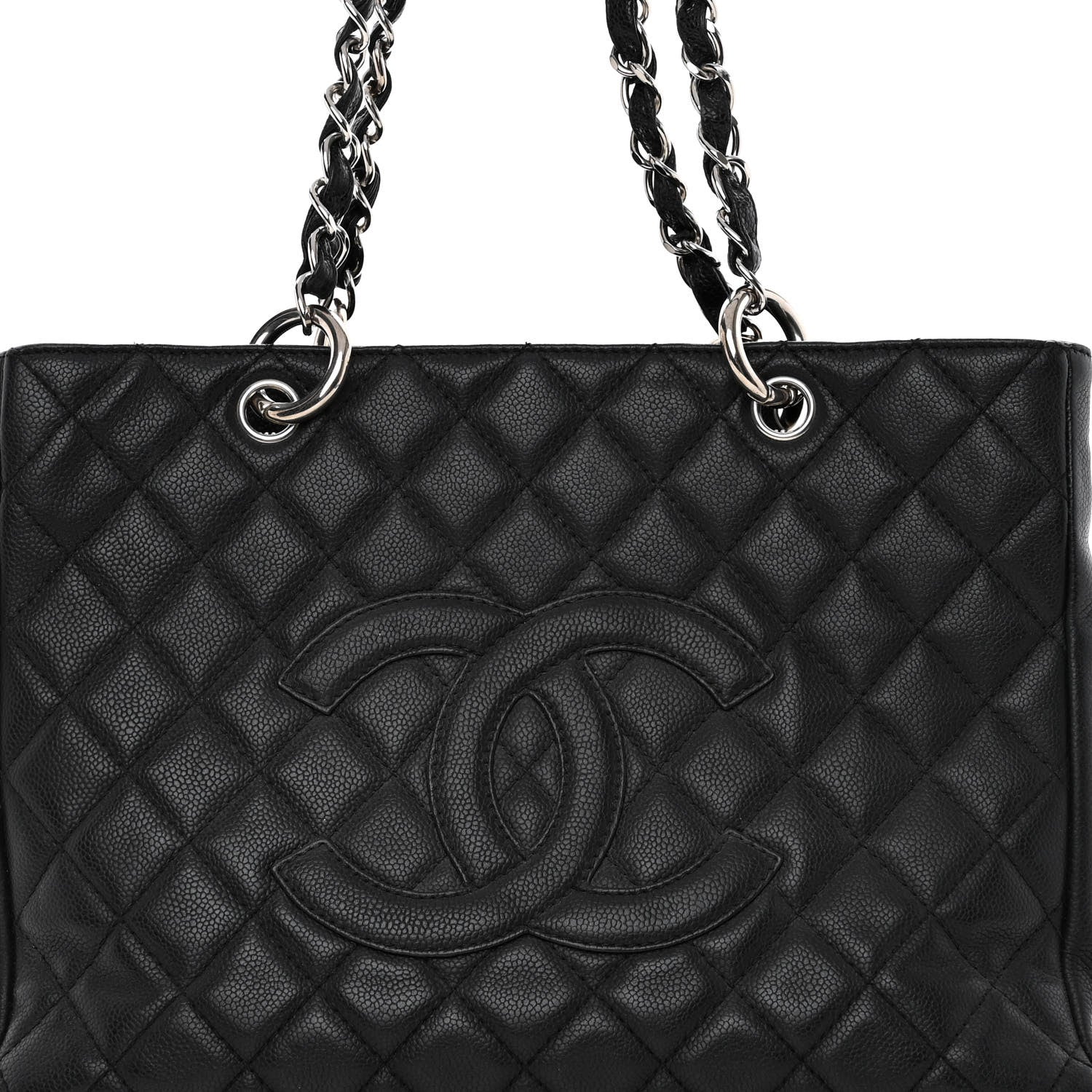 Chanel Caviar Quilted Grand Shopping Tote GST Black 9 of 13