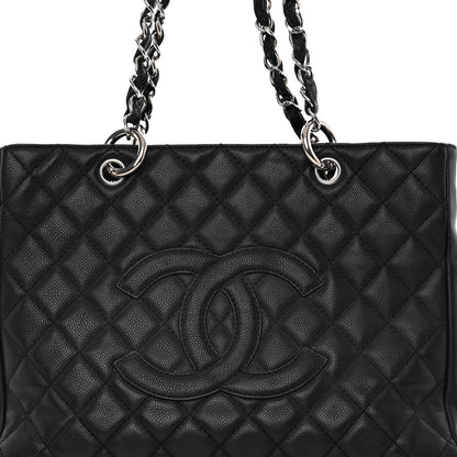 Chanel Caviar Quilted Grand Shopping Tote GST Black 9 of 13
