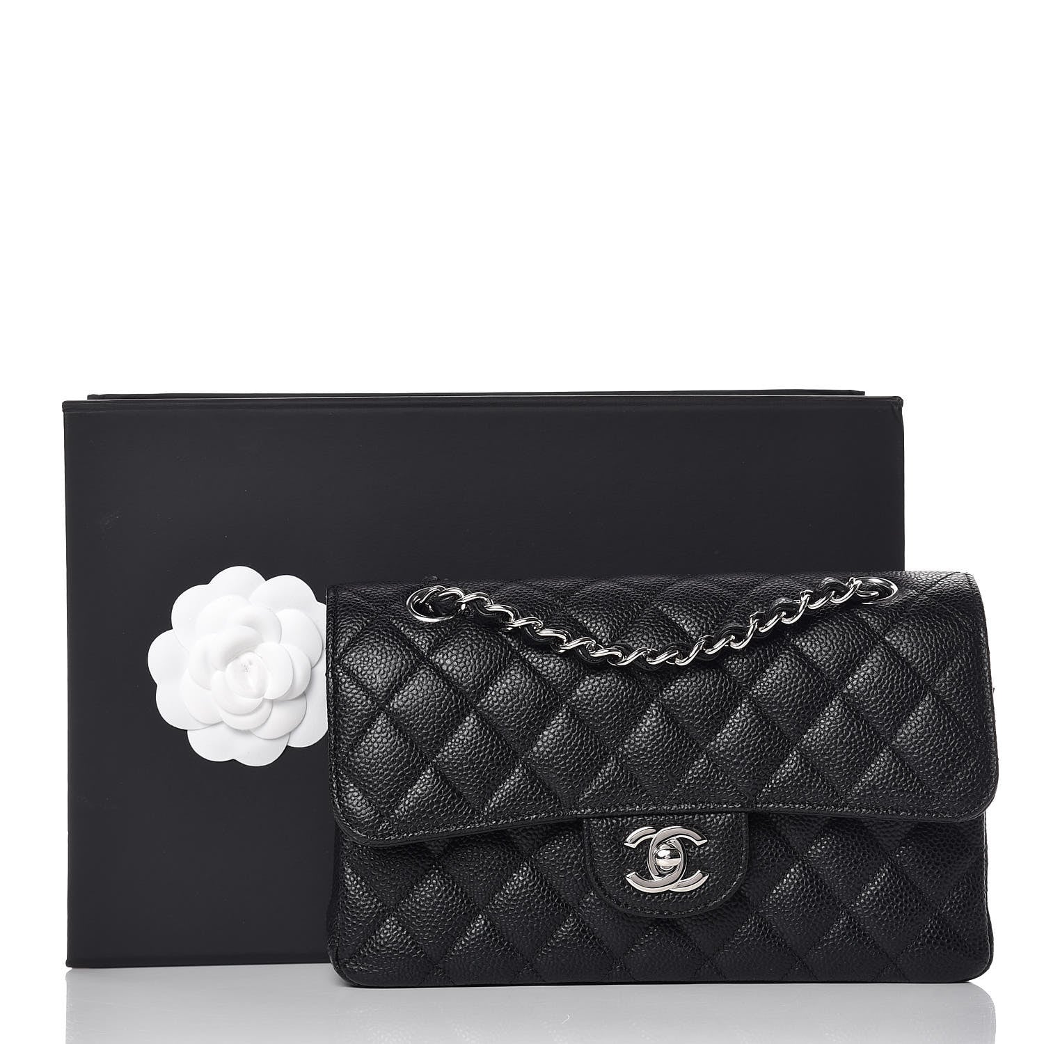 Chanel Caviar Quilted Small Double Flap Black 10 of 10