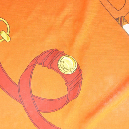 Hermes Silk Jersey Tout en Carre Scarf 90 Orange 4 of 5