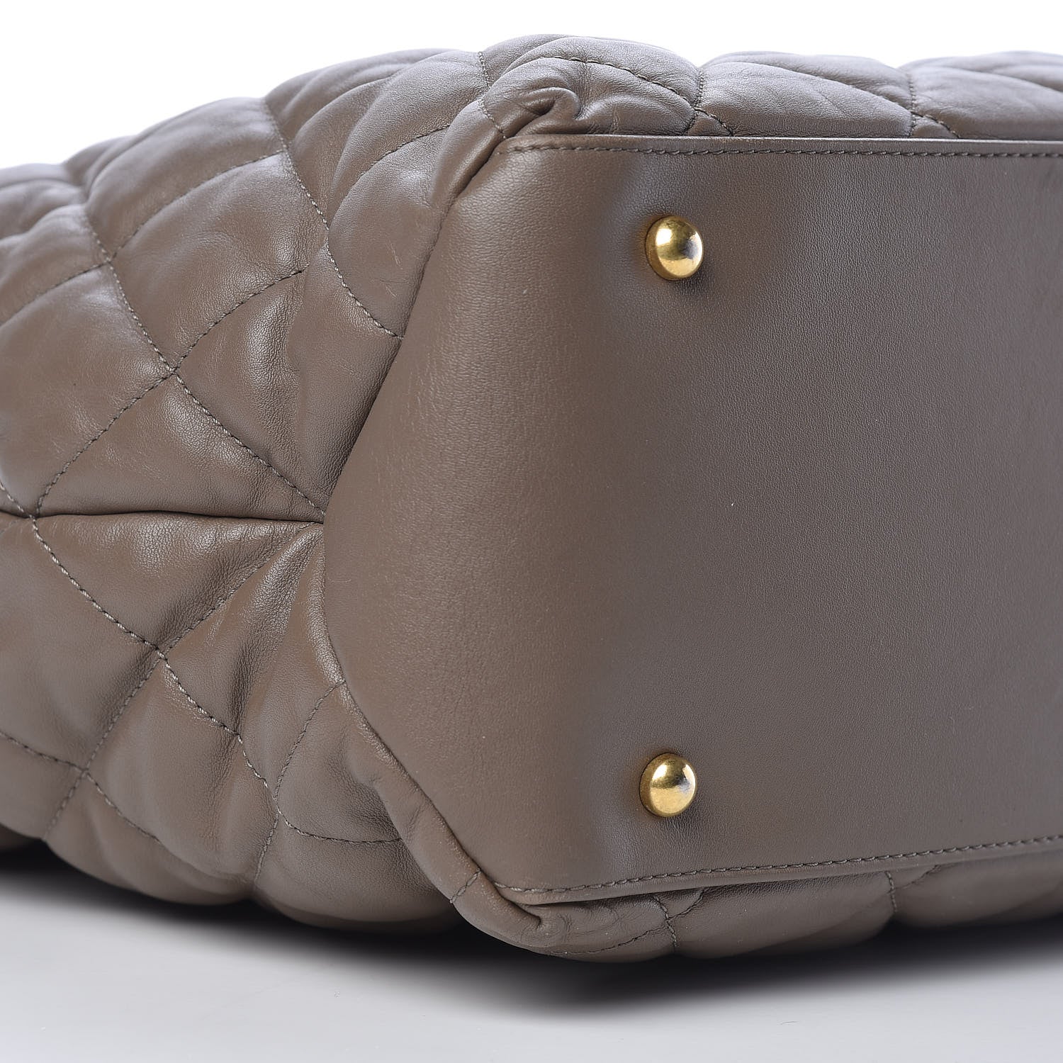 Chanel Calfskin Quilted Large Soft Elegance Tote Brown 9 of 16