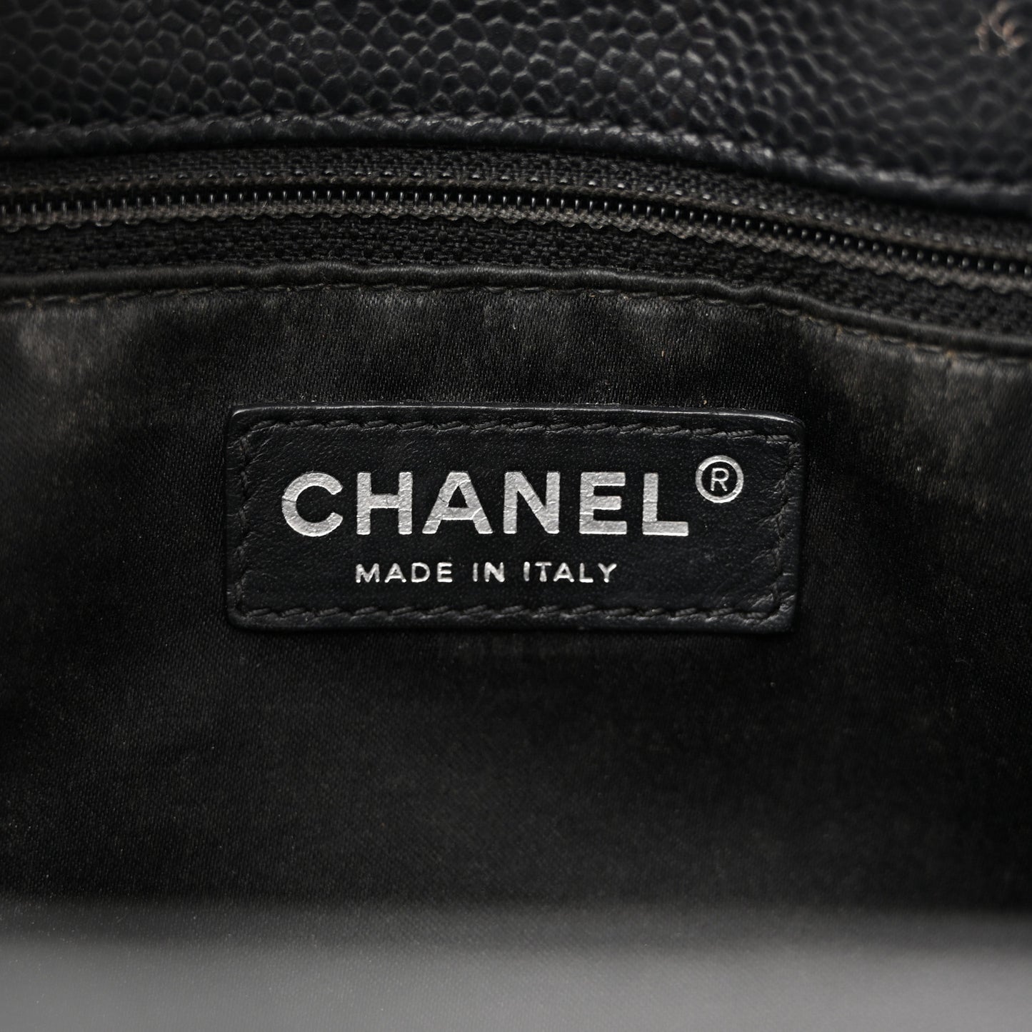 Caviar Quilted Grand Shopping Tote GST Black