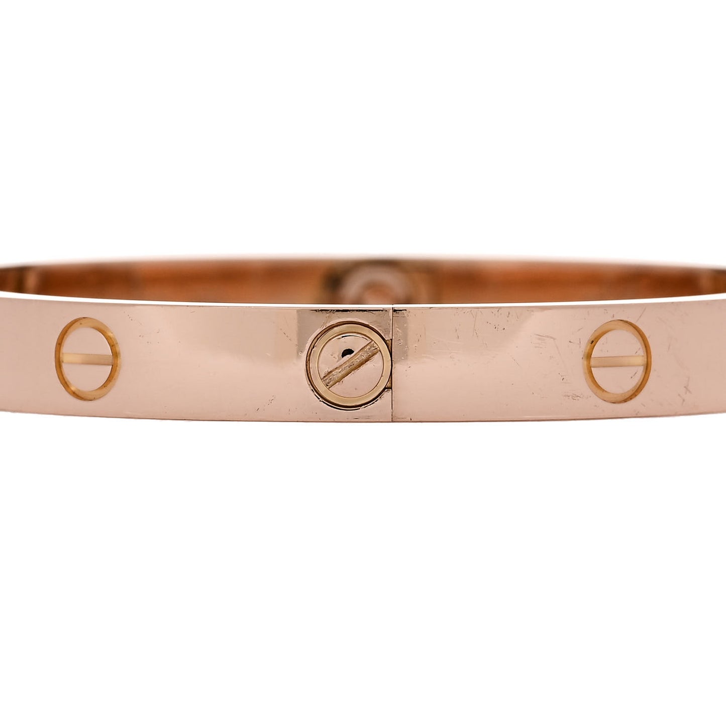 18K Pink Gold 4 Diamond LOVE Bracelet 17