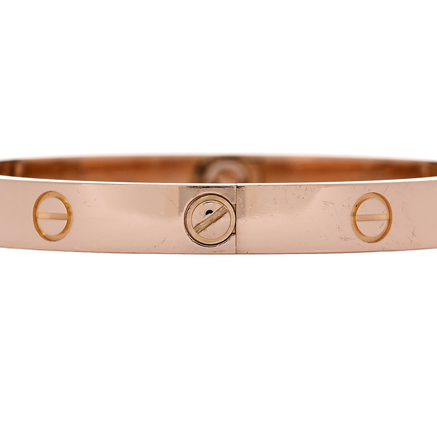Cartier 18K Pink Gold 4 Diamond LOVE Bracelet 17 5 of 9