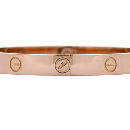 Cartier 18K Pink Gold 4 Diamond LOVE Bracelet 17 5 of 9