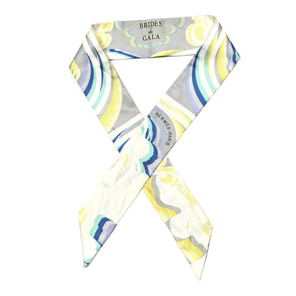Hermes Silk Brides De Gala Shadow Twilly Gris Jaune Soufre 1 of 4