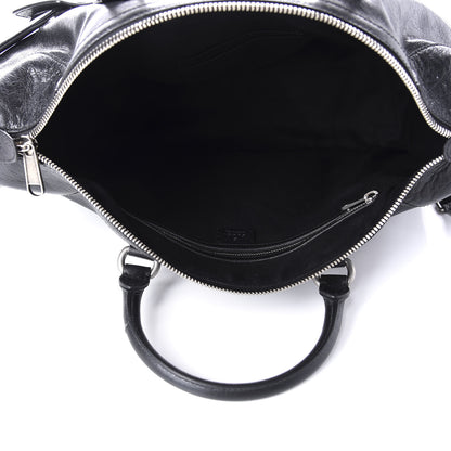 Gucci Fluffy Calfskin Morpheus Weekender Duffle Black 5 of 10