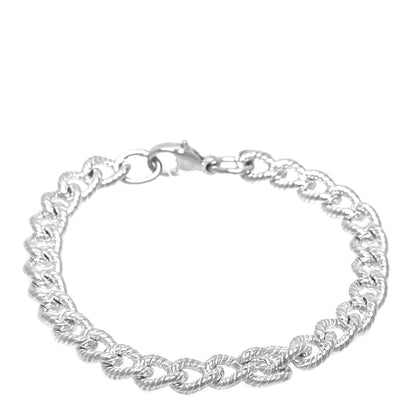 Tiffany Sterling Silver Twisted Oval Link Bracelet 1 of 4