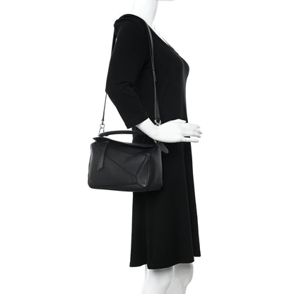 Loewe Calfskin Small Puzzle Bag Black 2 of 9