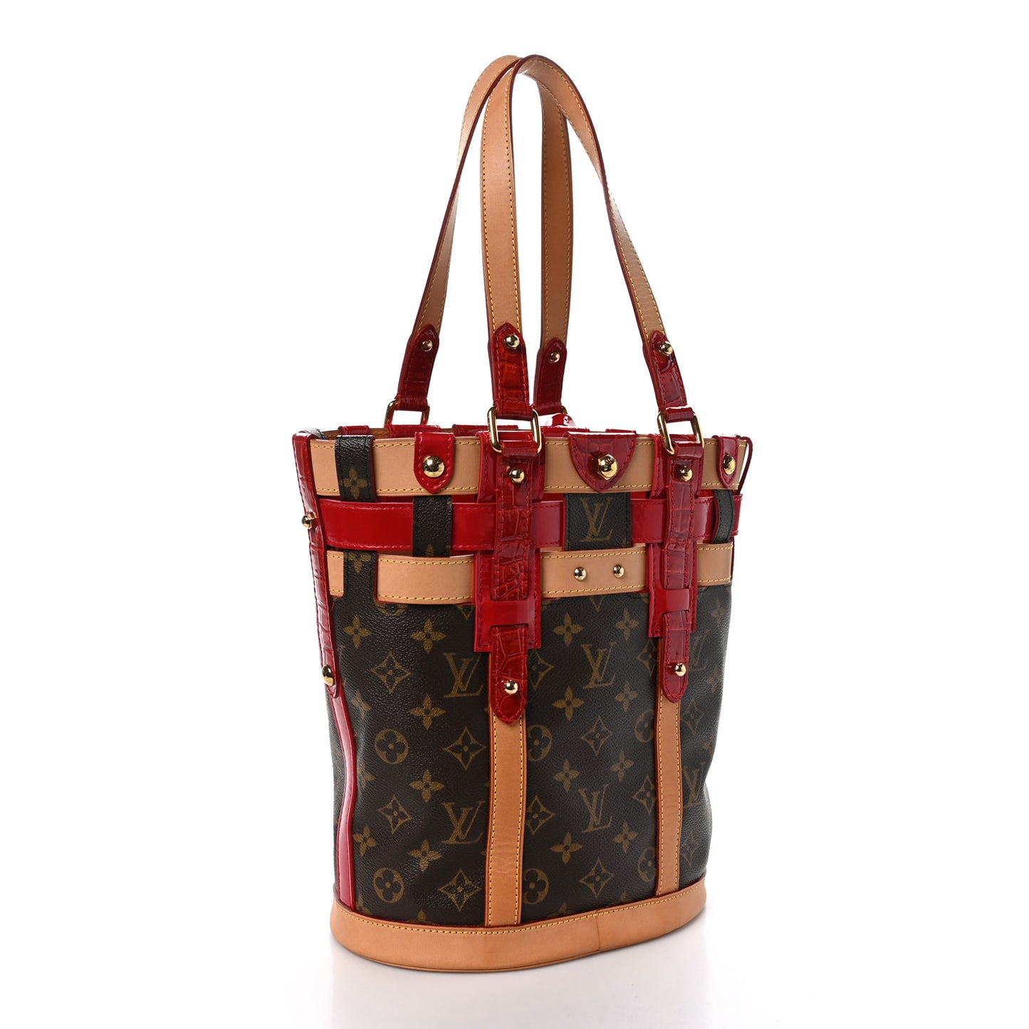 Monogram Crocodile Neo Bucket Rubis