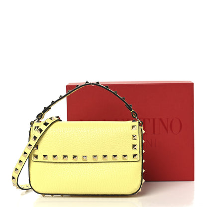 Valentino Garavani Grainy Calfskin Rockstud Crossbody Pouch Lime Sorbet 10 of 10