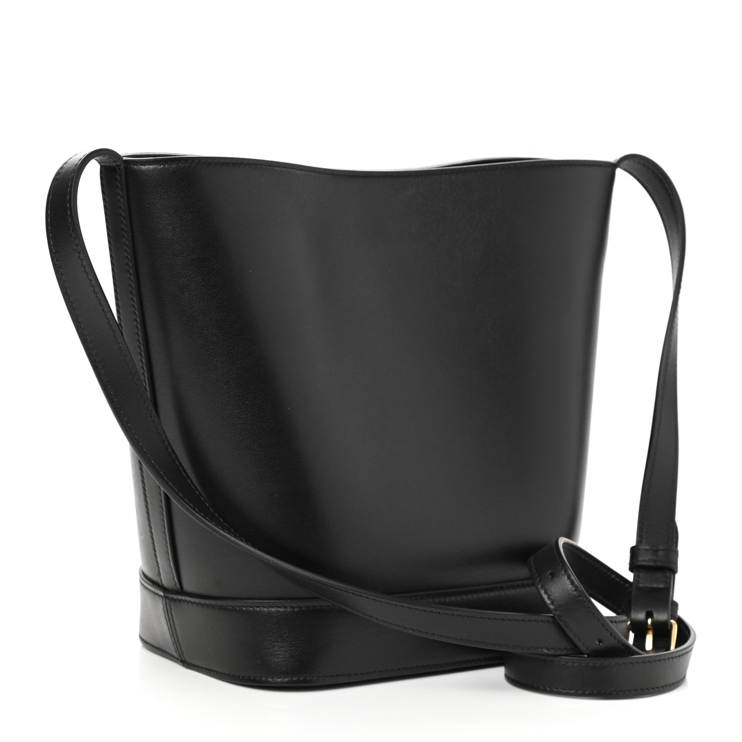 Celine Smooth Calfskin Triomphe Small Bucket Bag Black 4 of 10