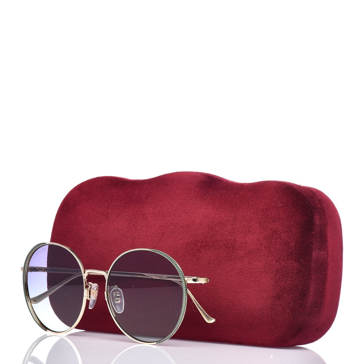 Gucci Round Sunglasses GG0401SK Gold 7 of 7