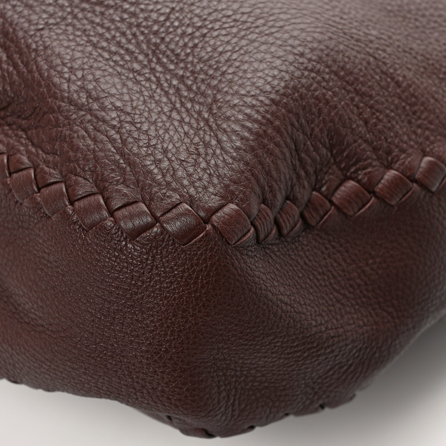 Washed Cervo Deerskin Large Hobo Truffle