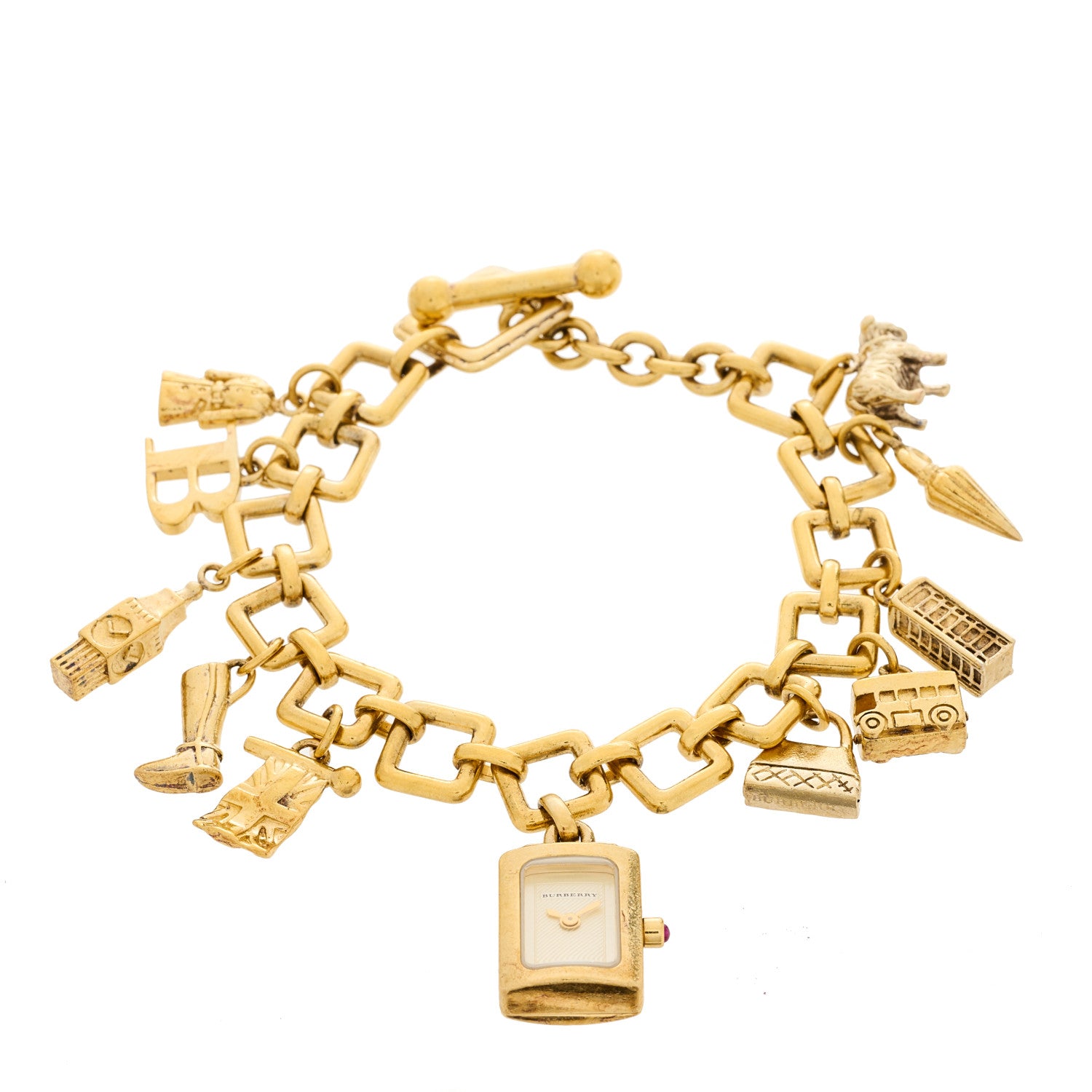 Burberry Stainless Steel 14mm Charm Bracelet Quartz Watch BU5202 1 of 4