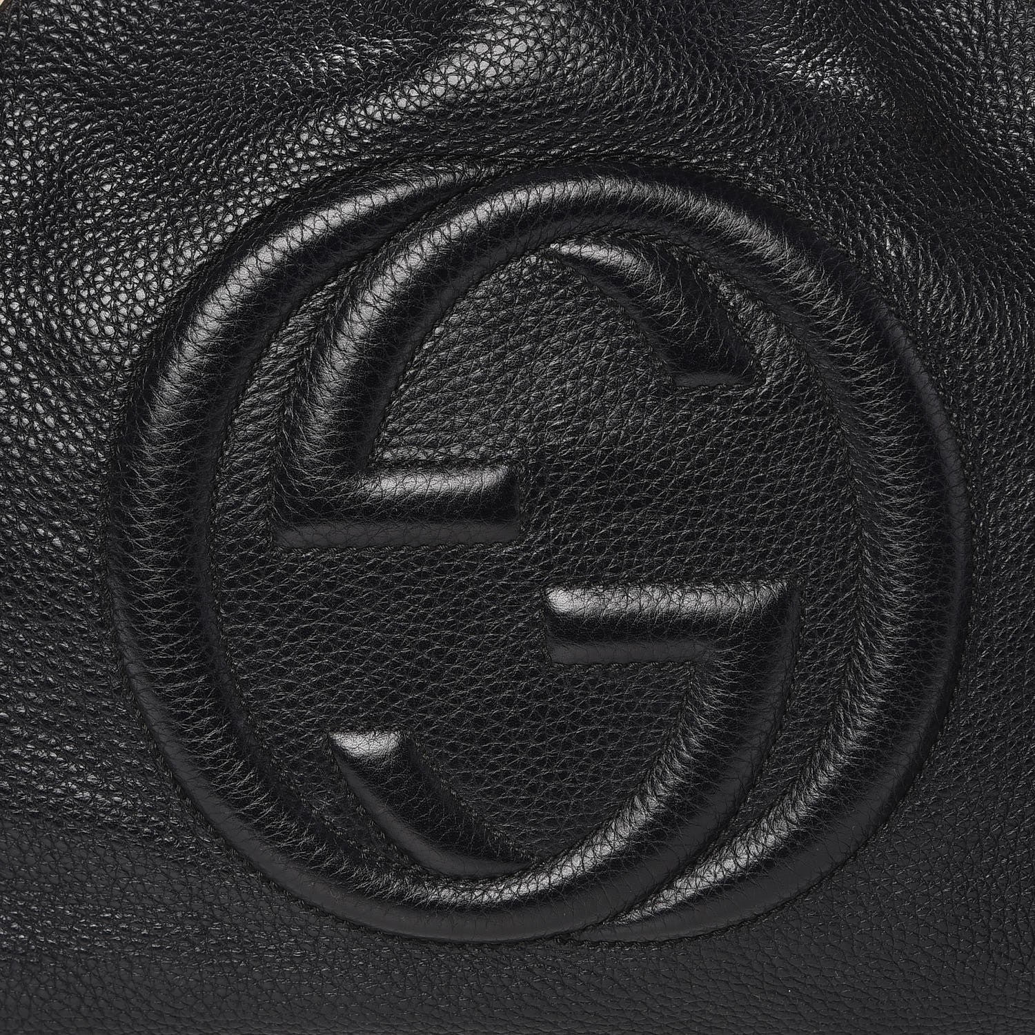 Gucci Pebbled Calfskin Medium Soho Chain Shoulder Bag Black 8 of 10