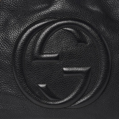 Gucci Pebbled Calfskin Medium Soho Chain Shoulder Bag Black 8 of 10
