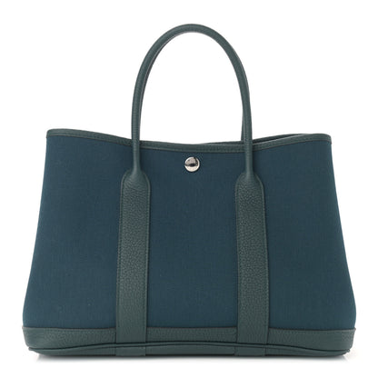 Hermes Toile Negonda Garden Party 30 TPM Bleu Ocean Vert Cypress 1 of 11