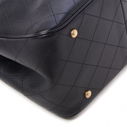 Chanel Calfskin Stitched Egyptian Amulet Drawstring Bag Black 6 of 11