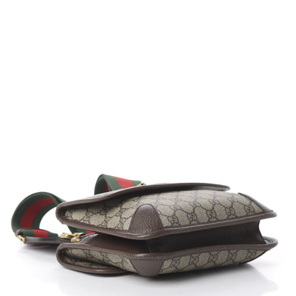 Gucci GG Supreme Monogram Web Small Neo Vintage Double Flap Messenger Bag Beige New Acero 6 of 12