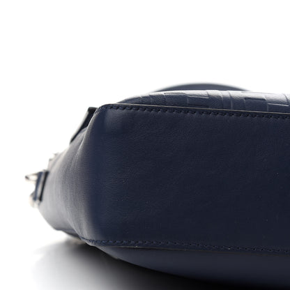 Fendi Vitello Grace FF Gradient Embossed Large Baguette Blueberry 8 of 10