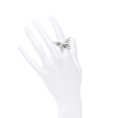 Tiffany Sterling Silver Butterfly Ring 49 4.75 2 of 5