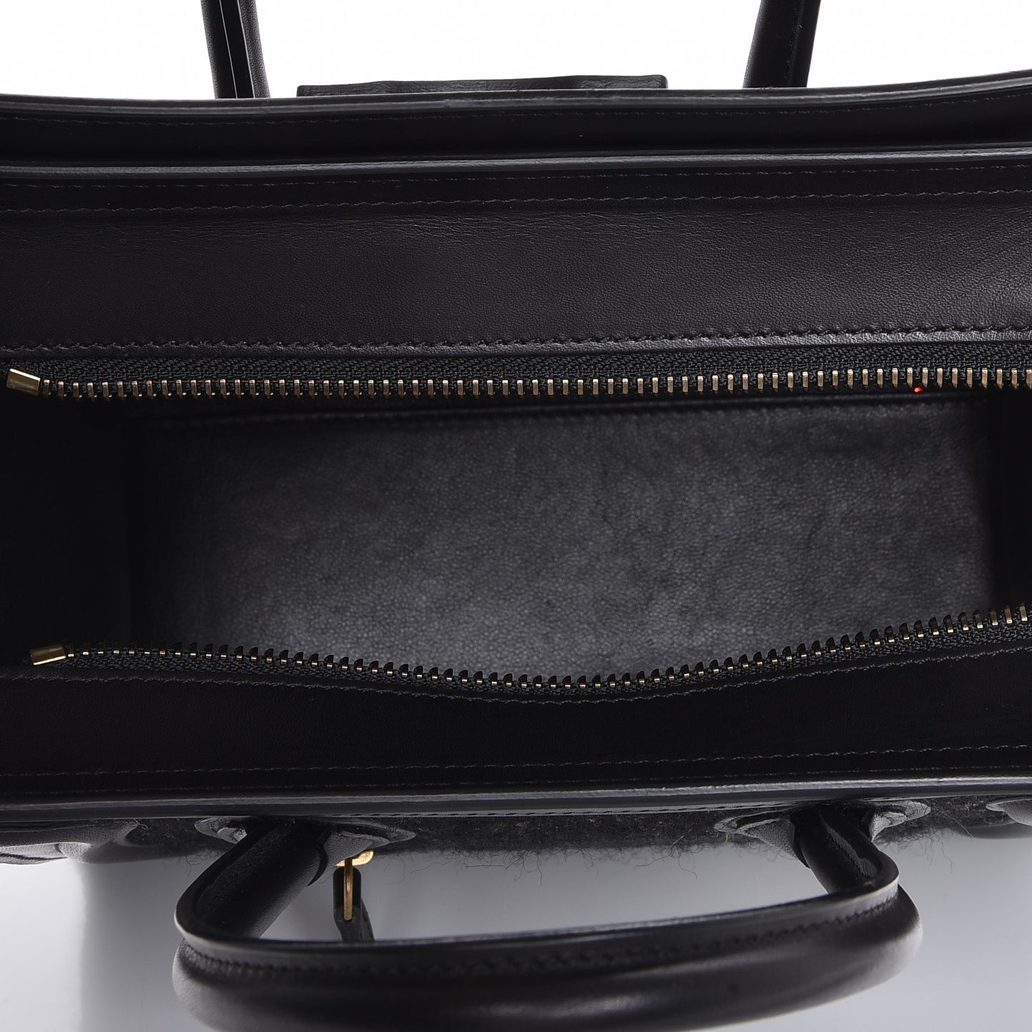 Smooth Calfskin Tweed Micro Luggage Black