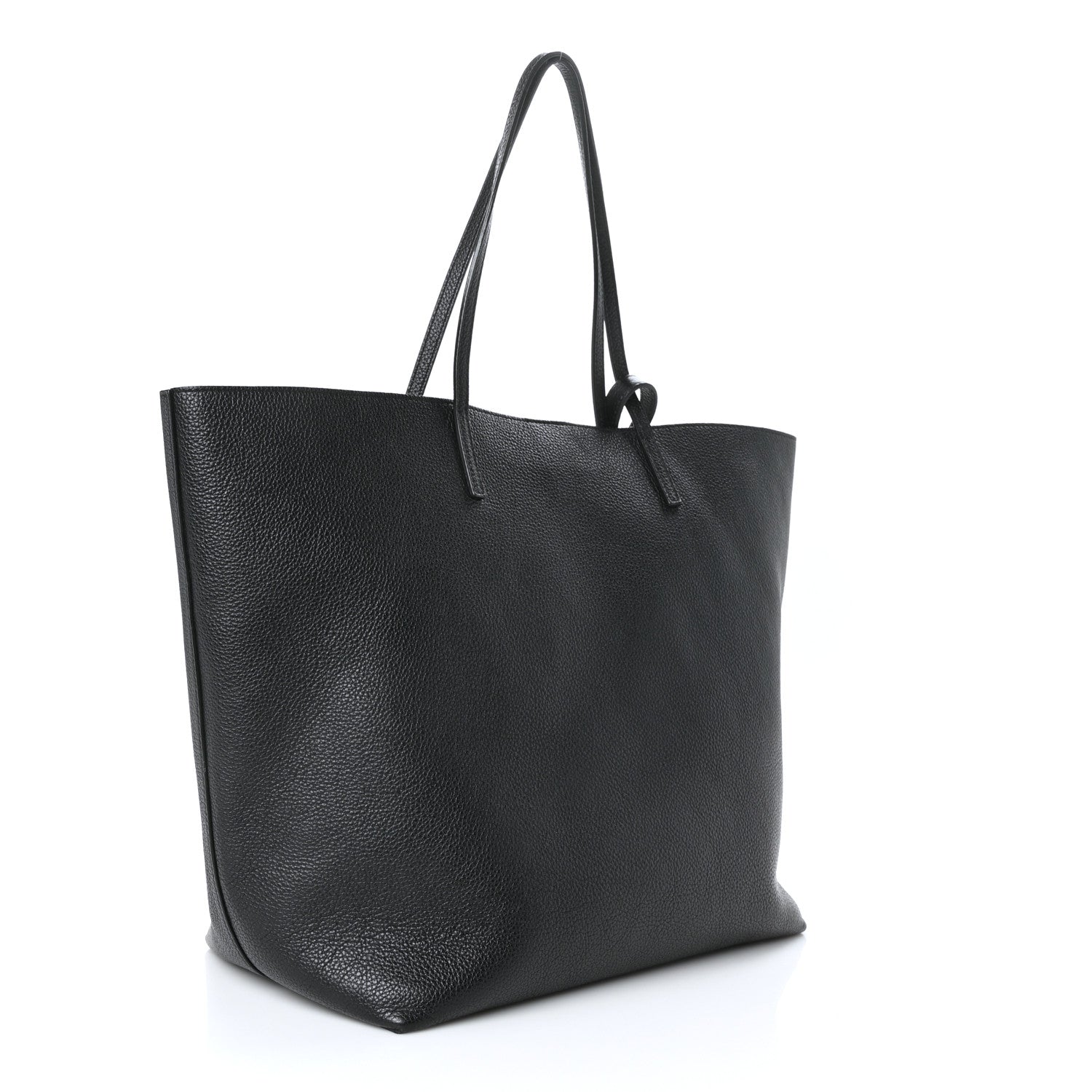 Alexander McQueen Grained Calfskin Skull Open Shopper Tote Black 3 of 9