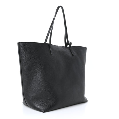 Alexander McQueen Grained Calfskin Skull Open Shopper Tote Black 3 of 9