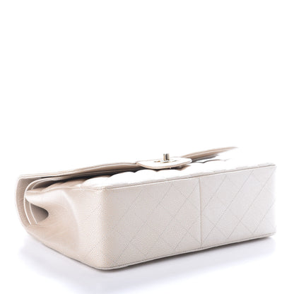 Chanel Pearly Caviar Quilted Jumbo Double Flap Light Beige 4 of 11