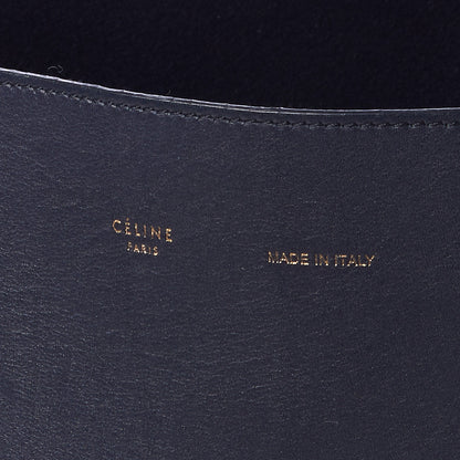 Celine Shiny Smooth Calfskin Small Twisted Cabas Navy Dark Green 6 of 7